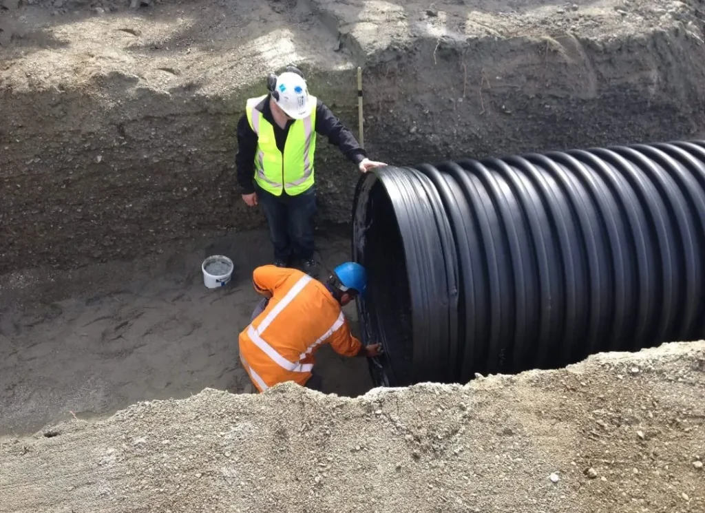 Roadside drainage work