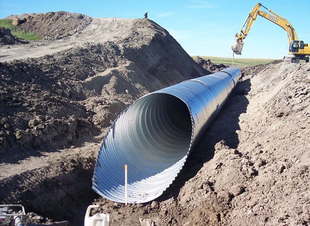 Underground pipe laying for drainage