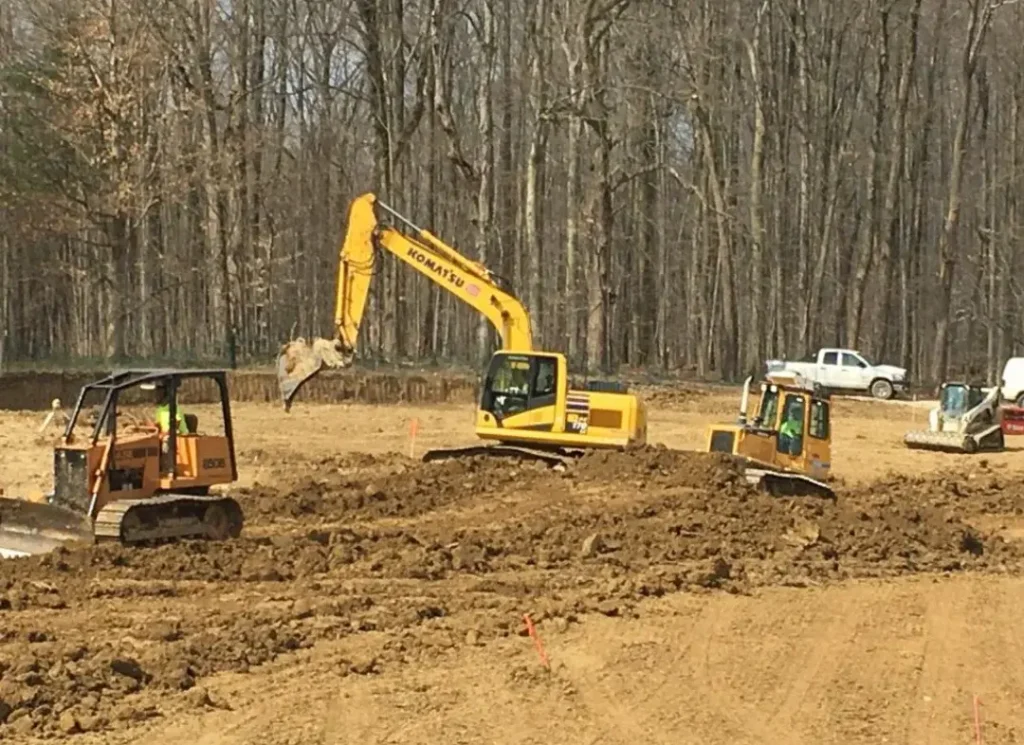 Excavation at Land Preparation Site